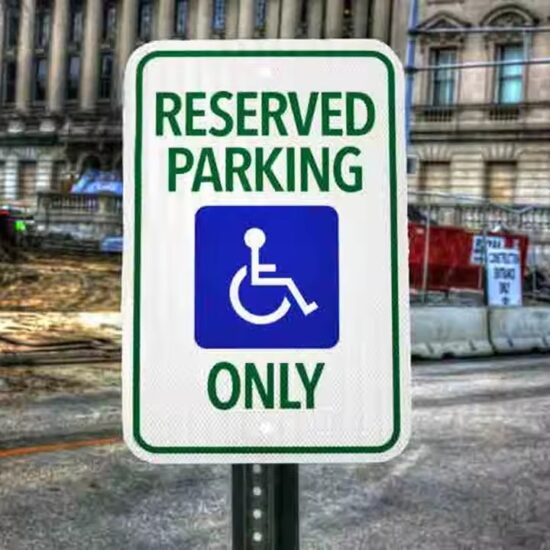 Custom Size Reflective Handicap Parking Sign