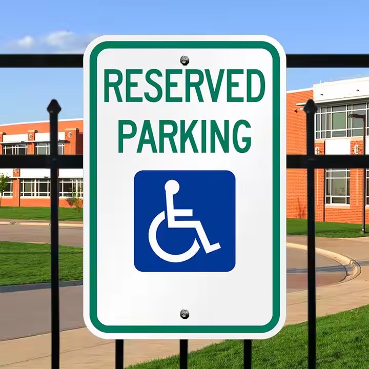 Custom Size Reflective Handicap Parking Sign