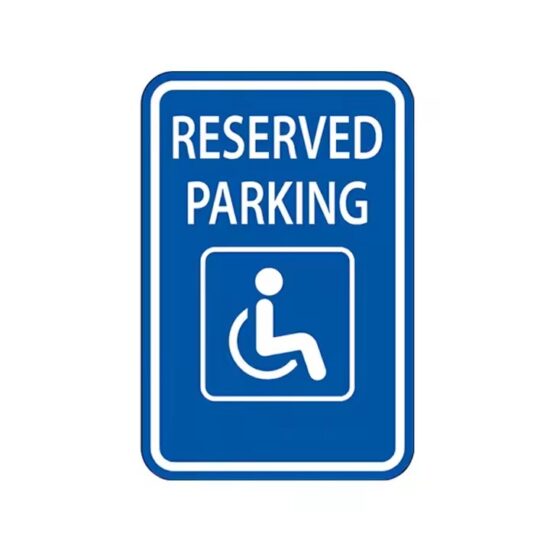 Custom Size Reflective Handicap Parking Sign