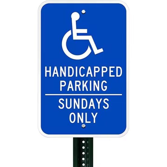 Custom Size Reflective Handicap Parking Sign