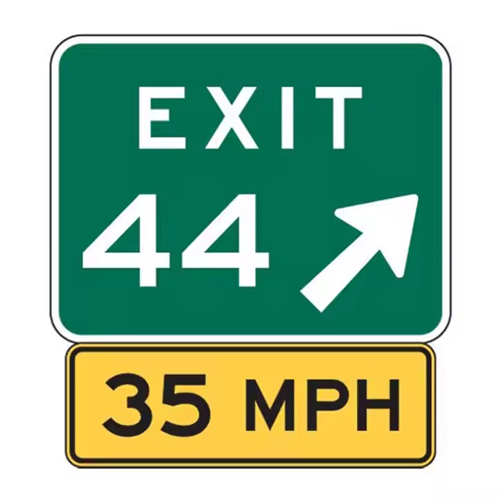 Custom Reflective Highway Guide Sign for Road Navigation