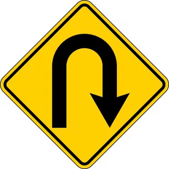 Custom Reflective Aluminum Directional Turn Road Sign