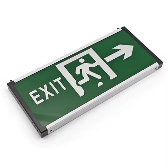 Indoor Wall-Mounted LED Emergency Exit Sign with Green Illumination