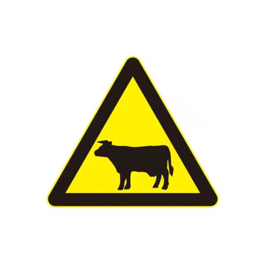 Durable Reflective Triangular Safety Warning Sign for Road and Industrial Use