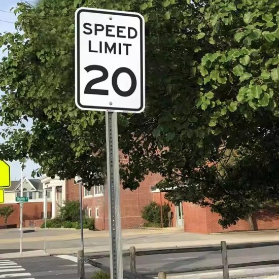 Reflective Traffic Speed Limit Sign for Outdoor Road Safety Use