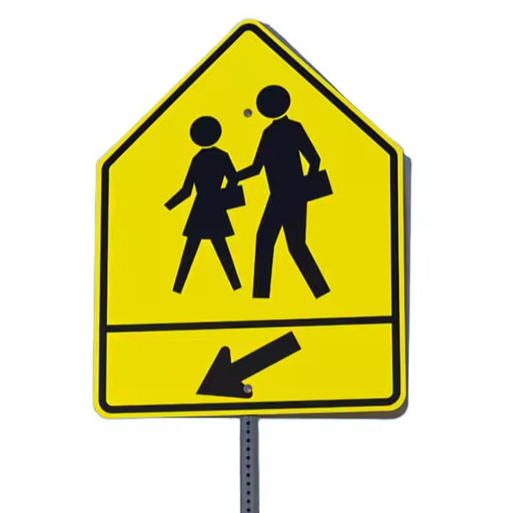 Reflective Custom School Warning Sign for Pedestrian Safety