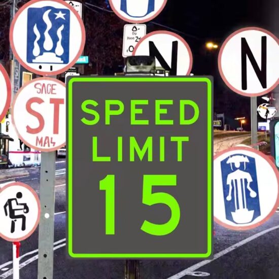 15 MPH Reflective Speed Limit Sign for School Zone Safety