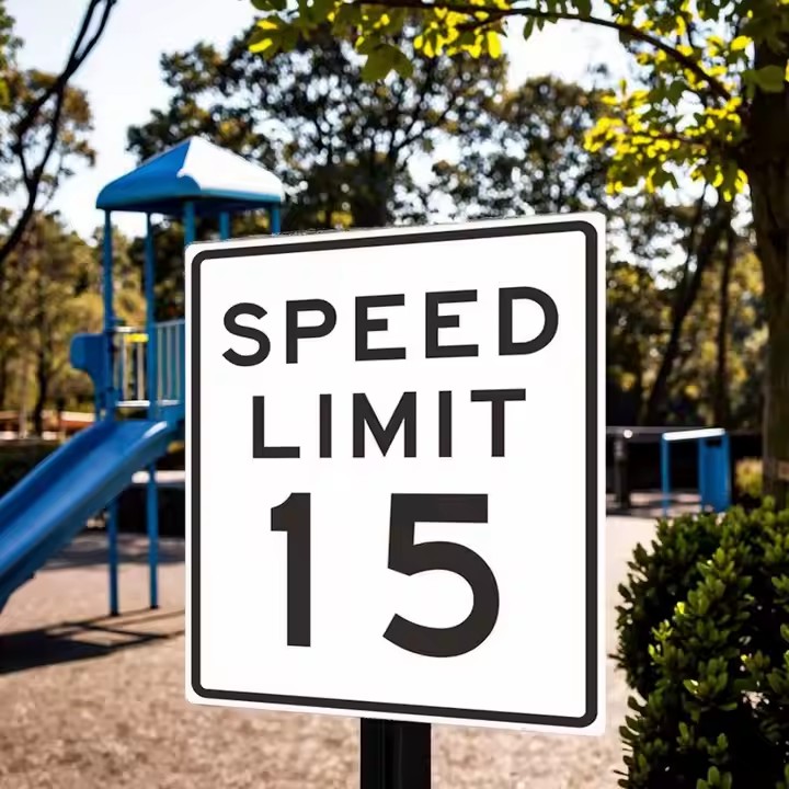 15 MPH Reflective Speed Limit Sign for School Zone Safety