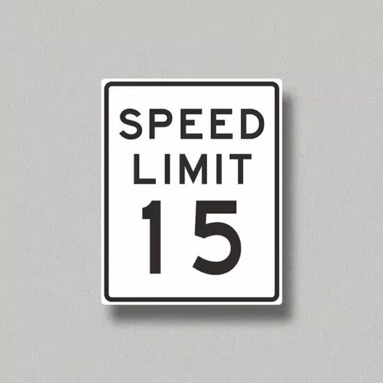 15 MPH Reflective Speed Limit Sign for School Zone Safety