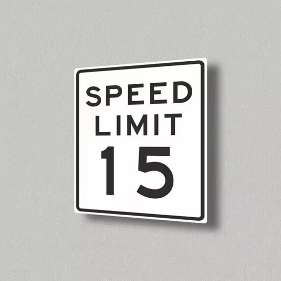 15 MPH Reflective Speed Limit Sign for School Zone Safety