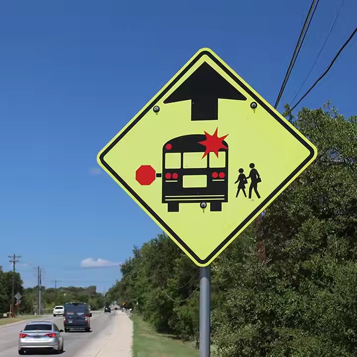 Reflective Slow Down Traffic Sign for School Zone Safety