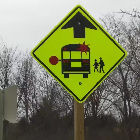 Reflective Slow Down Traffic Sign for School Zone Safety