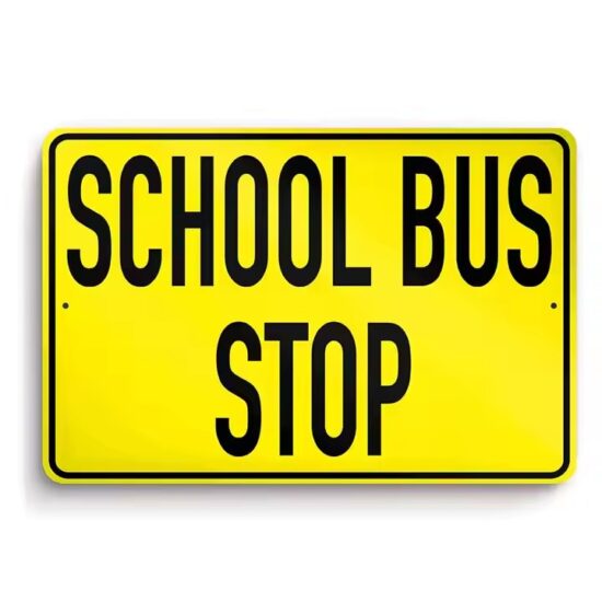 High-Quality Reflective School Zone Warning Sign for Child Pedestrian Safety