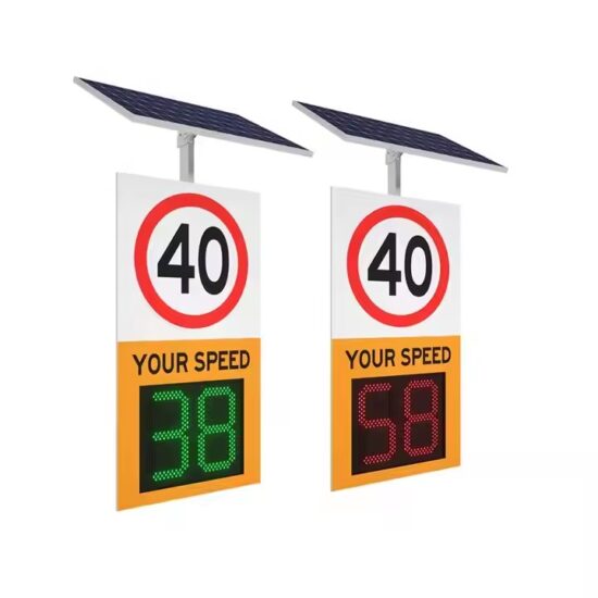 Solar Radar Speed Limit Sign with LED Display for Smart Road Safety
