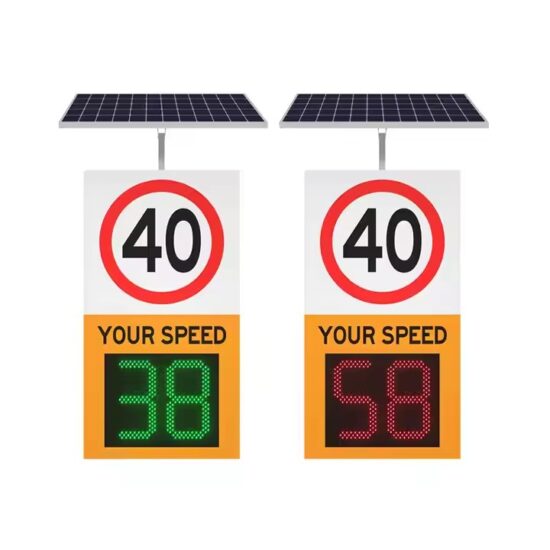 Solar Radar Speed Limit Sign with LED Display for Smart Road Safety