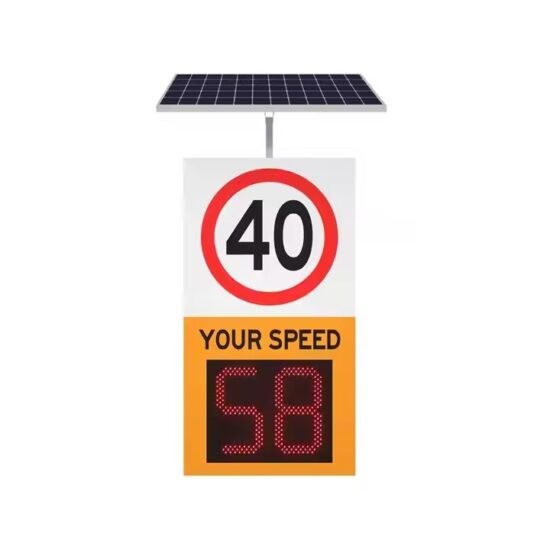 Solar Radar Speed Limit Sign with LED Display for Smart Road Safety