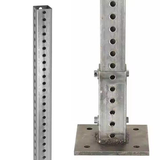 Square Metal Base for Traffic Sign Mounting

