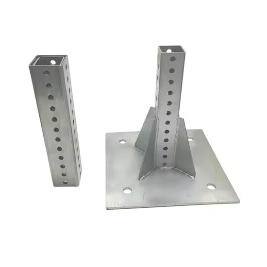 Square Metal Base for Traffic Sign Mounting

