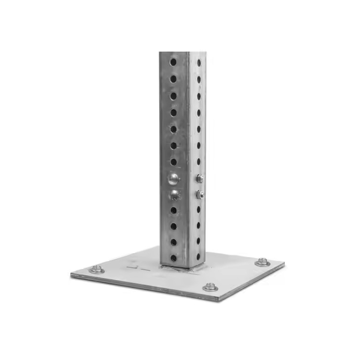 Square Metal Base for Traffic Sign Mounting