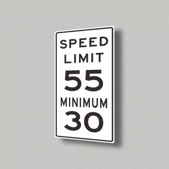 Reflective custom speed limit road safety sign