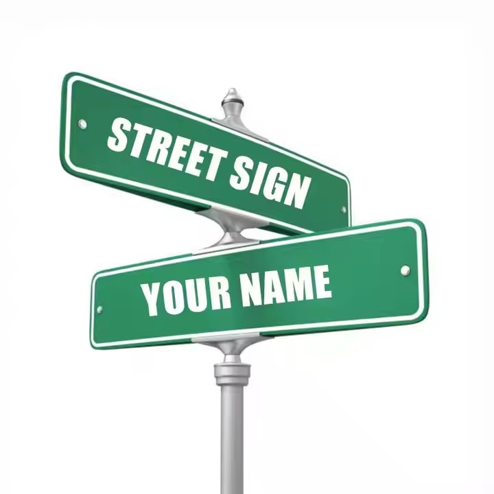 Reflective metal safety road sign for outdoor traffic control