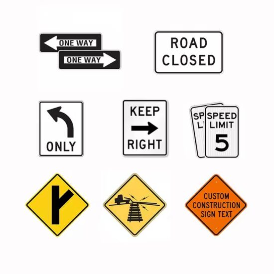 Custom High-Visibility Reflective Road Safety Sign
