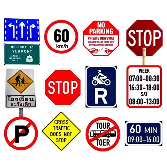 Custom Reflective Aluminum Traffic Sign for Road Safety