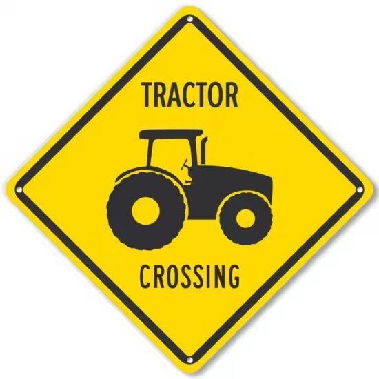 Custom Aluminum Warning Road Sign with Reflective Surface