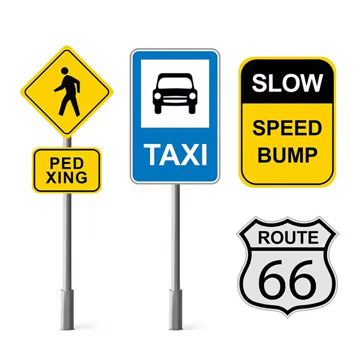 Custom aluminum reflective traffic safety signs with high visibility