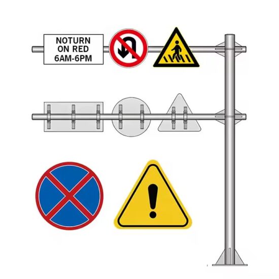 Custom aluminum reflective traffic safety signs with high visibility