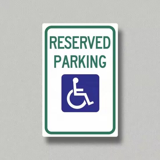 Custom Reflective Handicap Parking Sign for ADA Compliance
