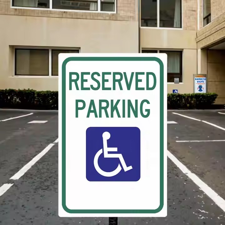 Custom Reflective Handicap Parking Sign for ADA Compliance