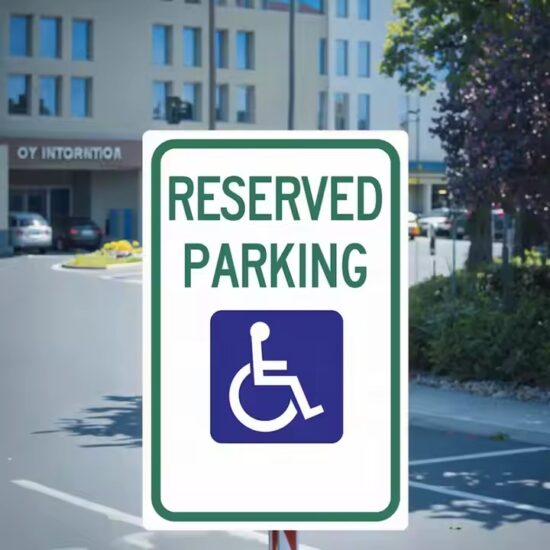 Custom Reflective Handicap Parking Sign for ADA Compliance