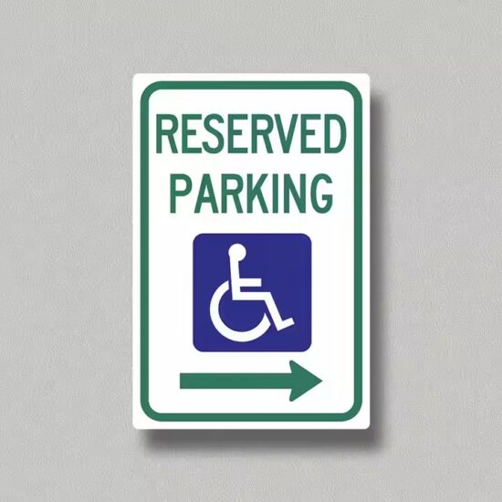 Custom Reflective Handicap Parking Sign for ADA Compliance