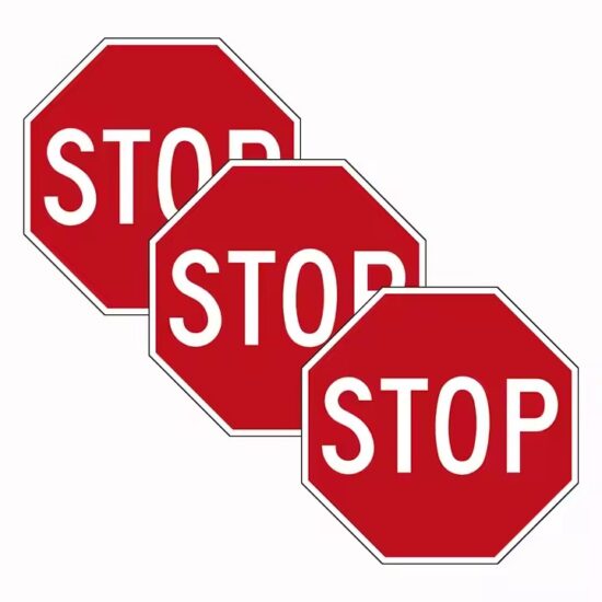 Custom high-intensity reflective parking sign for outdoor traffic use