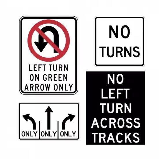 Custom outdoor reflective traffic sign with high visibility for road safety