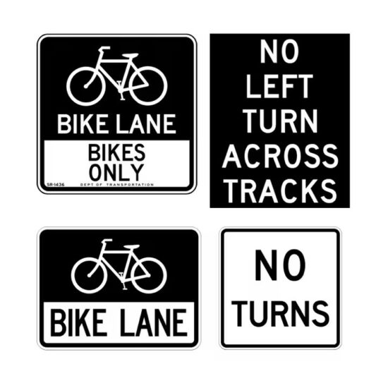 Custom outdoor reflective traffic sign with high visibility for road safety