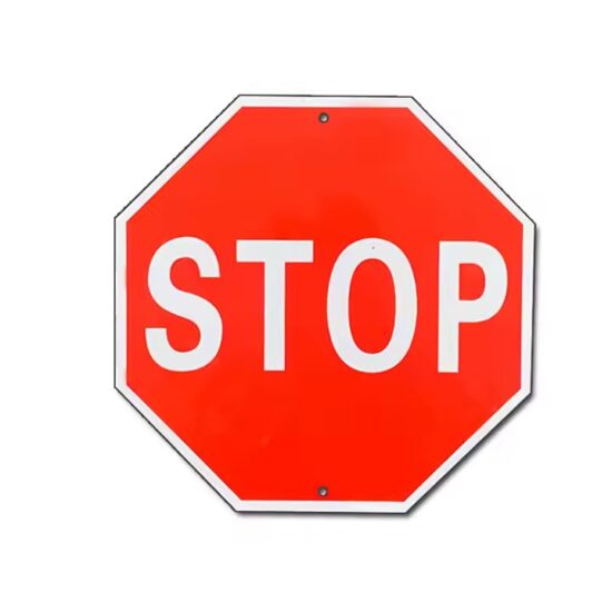 Custom outdoor road safety reflective signs with high visibility and weather resistance