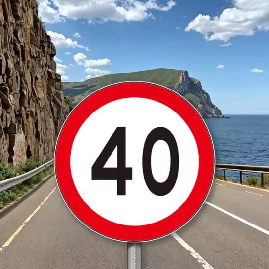 Custom Speed Limit Warning Sign with Reflective Surface for Traffic Safety