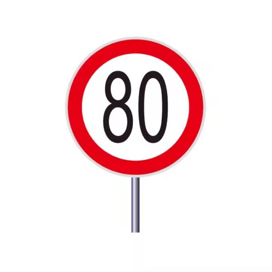 Custom Speed Limit Warning Sign with Reflective Surface for Traffic Safety