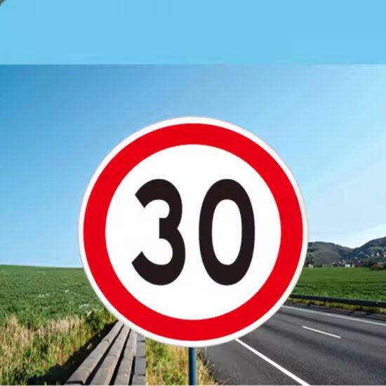 Custom Speed Limit Warning Sign with Reflective Surface for Traffic Safety