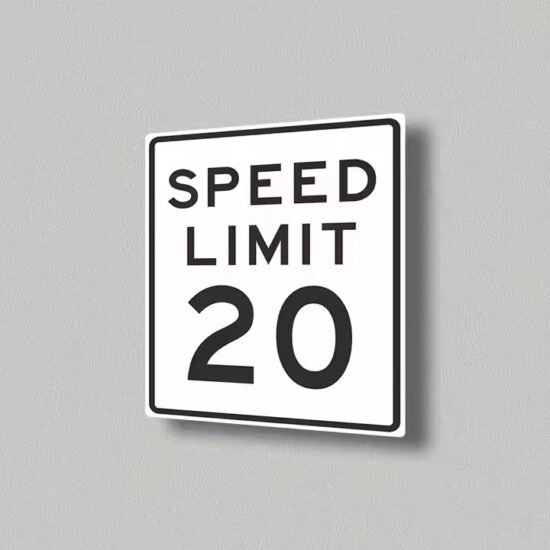 Custom Reflective Road Speed Limit Warning Sign for Traffic Control