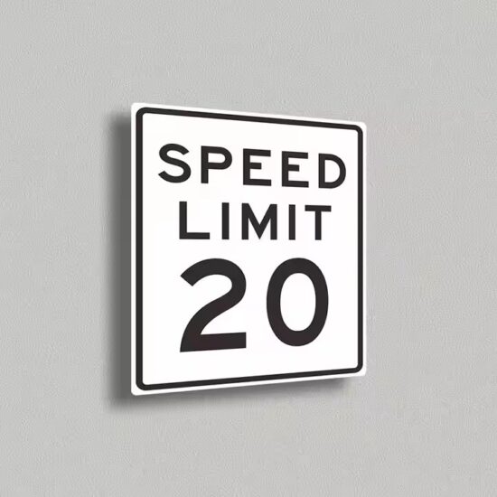 Custom Reflective Road Speed Limit Warning Sign for Traffic Control