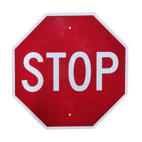 Custom reflective traffic signs with high visibility for road safety
