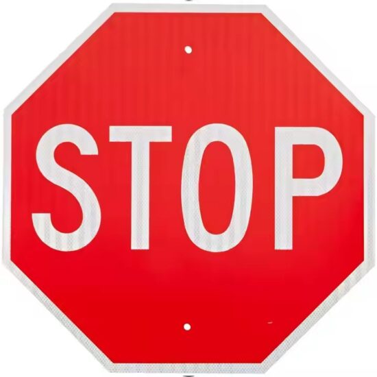 Custom reflective traffic signs with high visibility for road safety