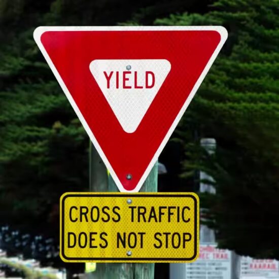 Custom reflective traffic signs with high visibility for road safety