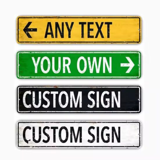 Custom Outdoor Road Direction Sign for Street Navigation