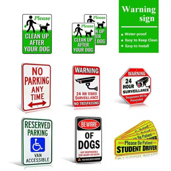 Custom Reflective Traffic Information Warning Sign for Road Safety