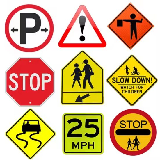 Factory Direct Road Warning Metal Traffic Sign