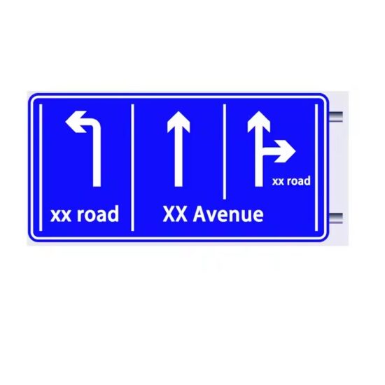 Custom Large Reflective Guide Sign Installed on Highway